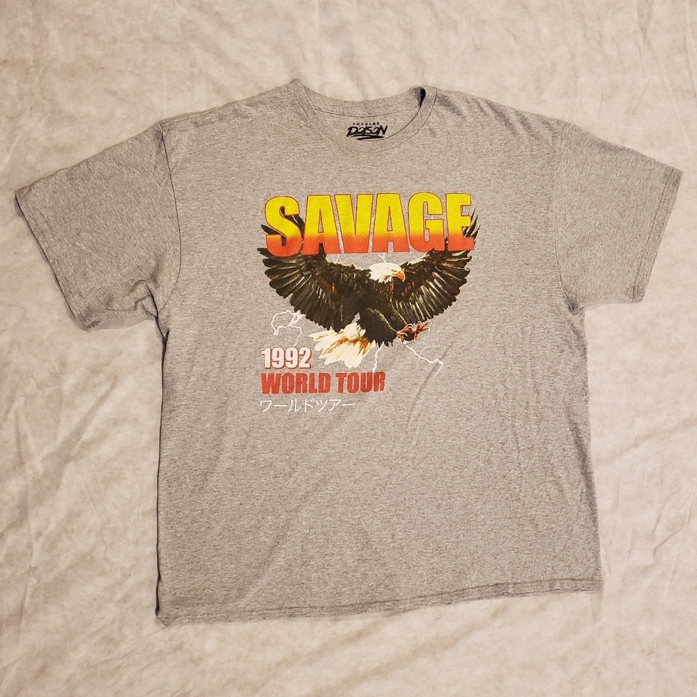 Vintage Y2K Popular Poison 1992 Savage Eagle Tour